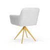 Maksima Forgó Kárpitozott Szék Párnázott Világosszürke Arany Lábakkal