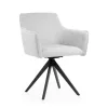 Maksima Forgó Fotel Kárpitozott Szürke Fekete Lábbal