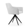 Maksima Forgó Fotel Kárpitozott Szürke Fekete Lábbal