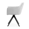 Maksima Forgó Fotel Kárpitozott Szürke Fekete Lábbal