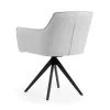 Maksima Forgó Fotel Kárpitozott Szürke Fekete Lábbal