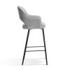 Mercy Kárpitozott Bárszék Szürke Szövet Ezüst Lábakkal 60cm