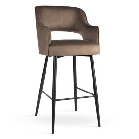 Mercy Supreme Bárszék 60cm Kárpitozott Barna Arany