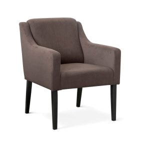 MILO Kényelmes Fotel Barna Bársony Wenge Lábakkal