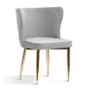 Modena Kárpitozott Szék Szürke Bársony Fekete-Arany Lábakkal