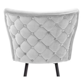   MODENA Luxus Bárszék Kárpitozott Szürke Bársony Arany Lábakkal 70cm