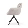 Monica Forgó Textúrált Kárpitozott Szék Bézs Fekete Lábakkal