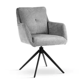 Monica Forgó Kárpitozott Szék Szürke Fekete Lábbal