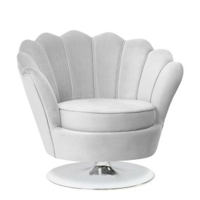 Kagyló Forgó Fotel Szürke Bársony