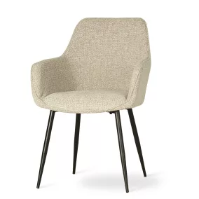 NANO Forgó Kárpitozott Szék Bézs Fekete Lábakkal