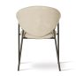   NOTI Modern Kárpitozott Szék Bézs Karfával Fekete Lábakkal