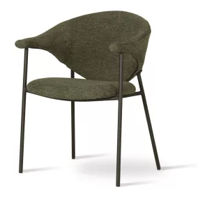   NOTI Forgó Kárpitozott Szék Palackzöld Szövettel Fekete Lábakkal