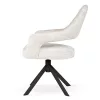 Padwa Supreme Forgó Fotel Kárpitozott Fehér Textil Fekete Lábbal