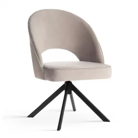 Ponte Twist Forgó Fotel Szürke Bársony Fekete Lábakkal