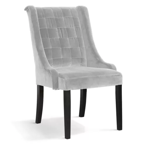 Prince Kárpitozott Szék Bársony Szürke Steppelt