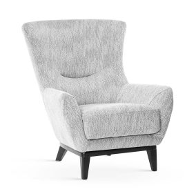 Rosco Kényelmes Fotel Szövet Szürke Wenge Lábakkal