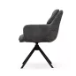 SALINE Forgó Kárpitozott Szék Szürke Fekete Lábbal