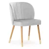 Shelly Plus Kagyló Kárpitozott Szék Szürke Bársony Arany Lábakkal