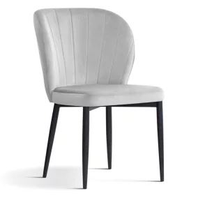 Shelly Kagyló Kárpitozott Szék Szürke Fekete-Arany