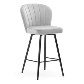 SHELLY M Forgó Bárszék Kárpitozott Szürke Arany 60cm