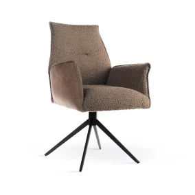 SOPHIA Forgó Kárpitozott Szék Trüffel PU Fekete Lábbal