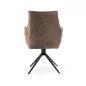 SOPHIA Forgó Kárpitozott Szék Trüffel PU Fekete Lábbal