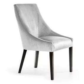 SORRO Kárpitozott Szék Bársony Szürke Wenge Lábakkal