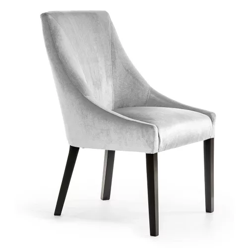 SORRO Kárpitozott Szék Bársony Szürke Wenge Lábakkal