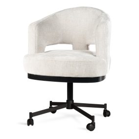 Tessa Wheels Forgószék Fehér Kárpittal