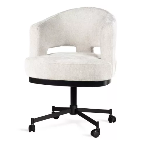 Tessa Wheels Forgószék Fehér Kárpittal