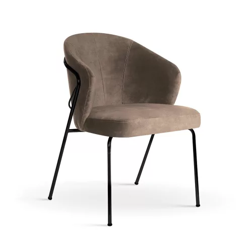 Tommy Kárpitozott Szék Bársony Bézs Arany Lábakkal