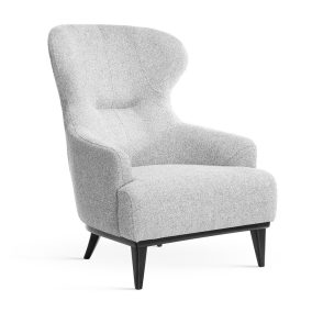 TORRO Kényelmi Fotel Szürke Szövet Wenge Lábakkal