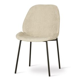 TREND Bézs Kárpitozott Szék Fekete Lábakkal