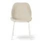 TREND Kárpitozott Szék Bézs Szövet Fehér Lábakkal