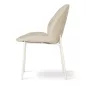 TREND Kárpitozott Szék Bézs Szövet Fehér Lábakkal