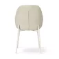 TREND Kárpitozott Szék Bézs Szövet Fehér Lábakkal
