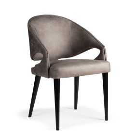 VENLO Kárpitozott Szék Szürke Bársony Arany Lábakkal