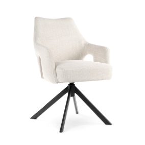 VESPER Forgó Kárpitozott Fotel Bézs Fekete Lábakkal