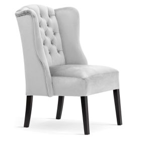 Weronica Chesterfield Kárpitozott Szék Bársony Szürke