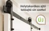 Moxu Tolóajtó sín szett, 2 méter hosszú, gardrób, szoba és irodai ajtókhoz