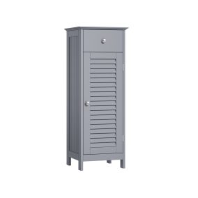   VASAGLE Modern Fürdőszobai Állószekrény MDF Misztikus Szürke 4 Fiókos