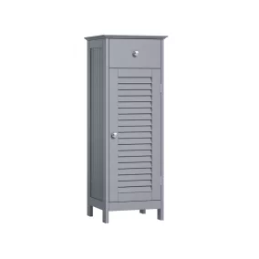   VASAGLE Modern Fürdőszobai Állószekrény MDF Misztikus Szürke 4 Fiókos