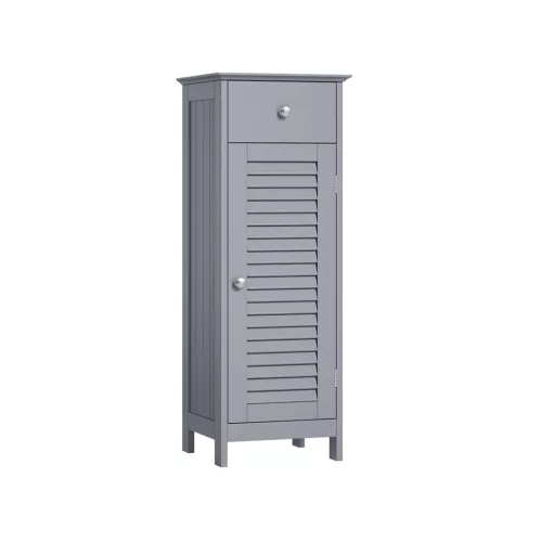 VASAGLE Modern Fürdőszobai Állószekrény MDF Misztikus Szürke 4 Fiókos