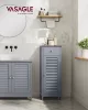 VASAGLE Modern Fürdőszobai Állószekrény MDF Misztikus Szürke 4 Fiókos