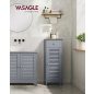   VASAGLE Modern Fürdőszobai Állószekrény MDF Misztikus Szürke 4 Fiókos