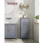   VASAGLE Modern Fürdőszobai Állószekrény MDF Misztikus Szürke 4 Fiókos
