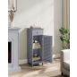   VASAGLE Modern Fürdőszobai Állószekrény MDF Misztikus Szürke 4 Fiókos