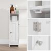 VASAGLE Keskeny Fürdőszobai Szekrény Állítható Polcokkal Fehér