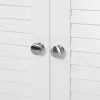 VASAGLE Fehér Fürdőszobai Zsalus Tárolószekrény MDF