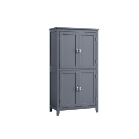   VASAGLE Fürdőszobai Állószekrény MDF Palaszürke 4-Ajtós